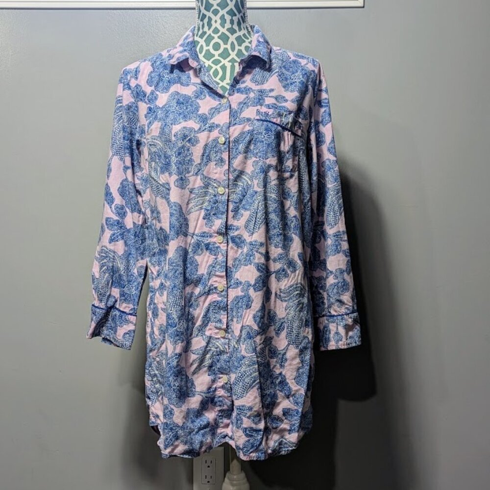 Victoria's Secret Sleepshirt Cotton Modal MEDIUM Floral Light Pajama Dress